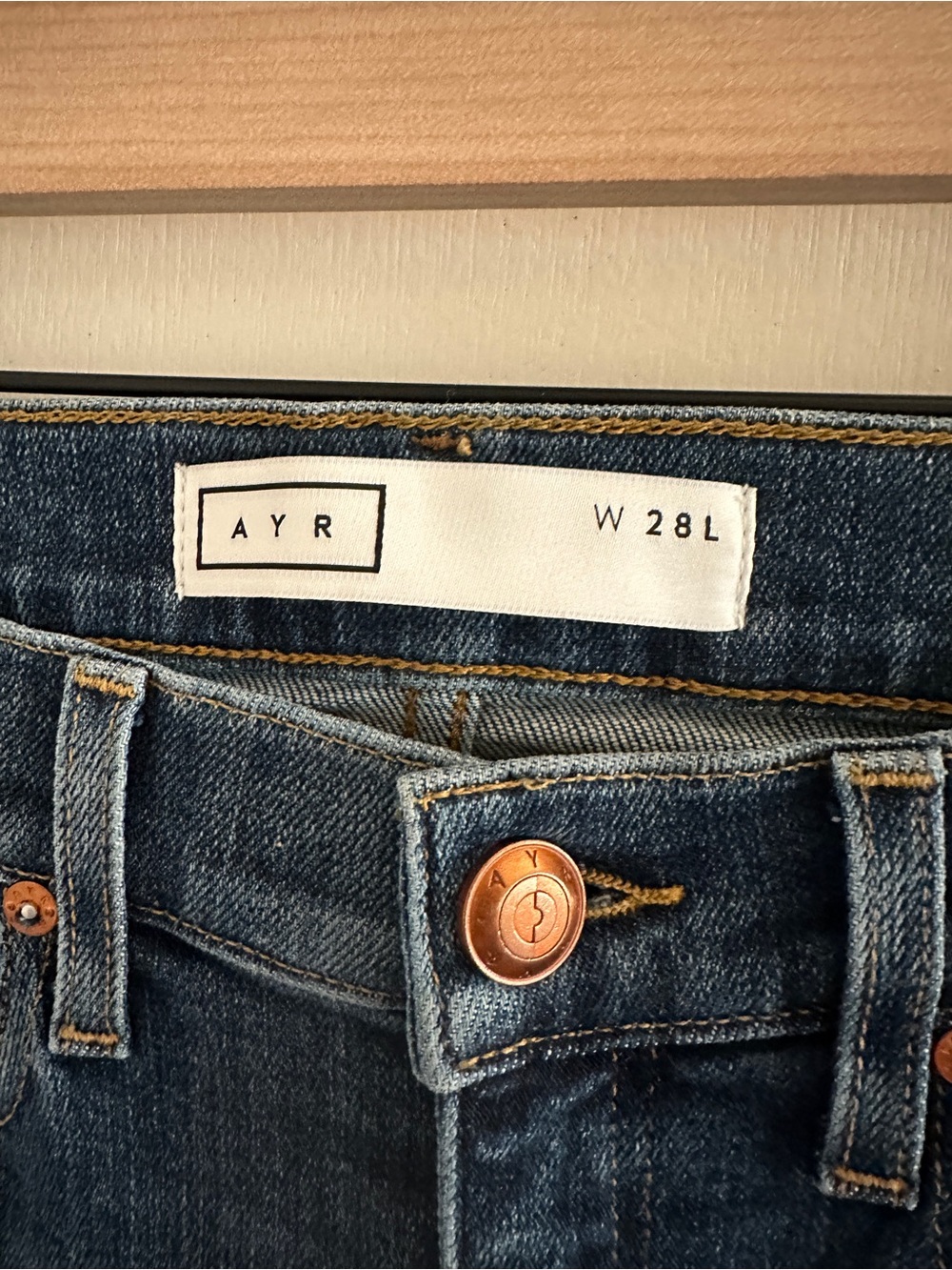 AYR The Pop Ankle Straight Jeans- Size 28 - Picture 4 of 7